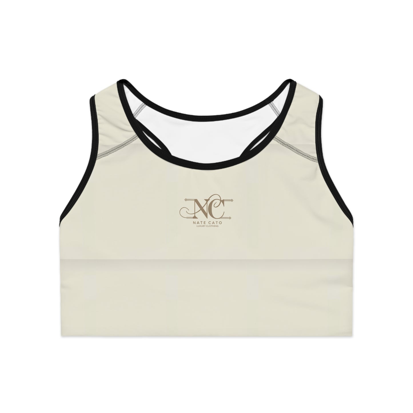 Elegant Beige Sports Bra - Comfortable & Stylish Activewear