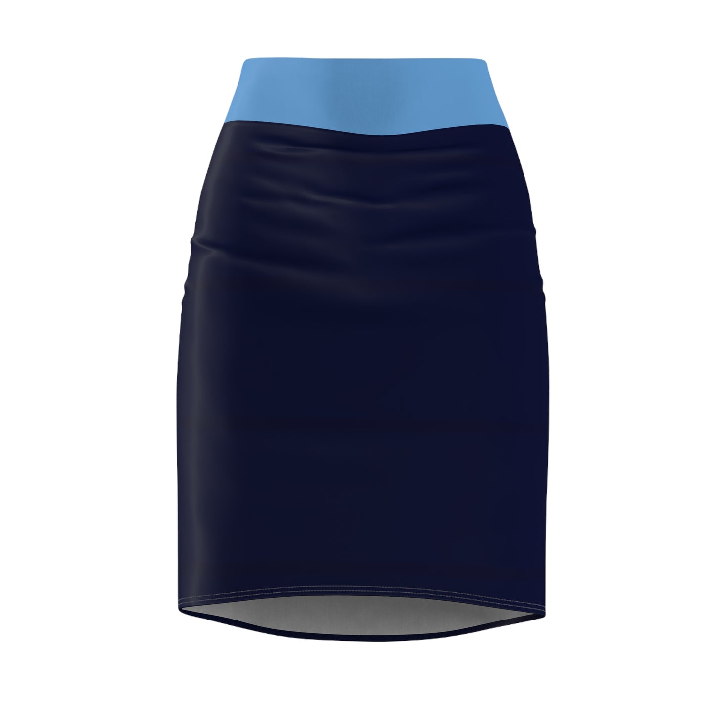 Stylish Women's Pencil Skirt with Blue Accent - Perfect for Office or Casual Wear