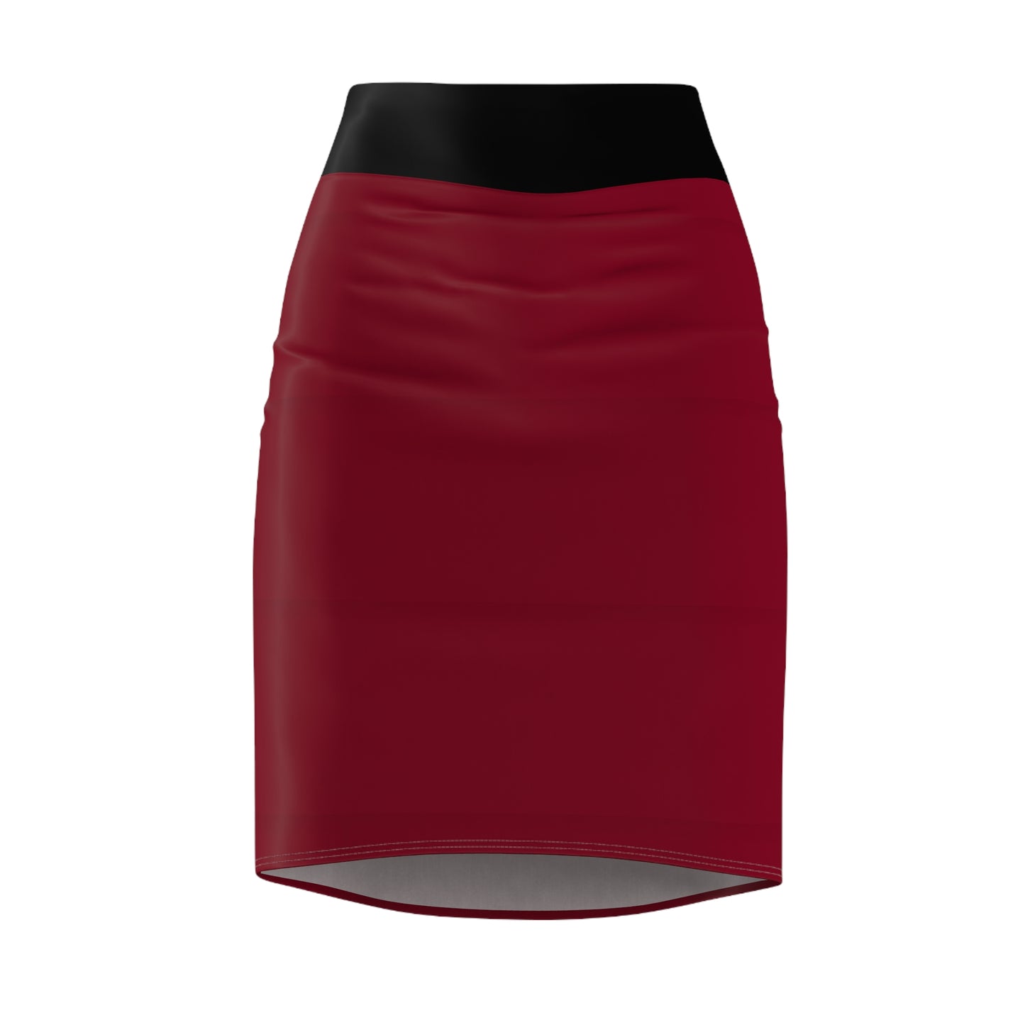Chic Burgundy Women's Pencil Skirt - Perfect for Work & Events