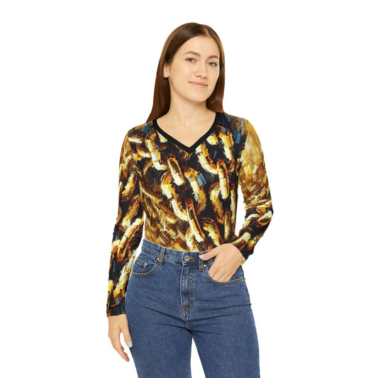 Women's Long Sleeve V-neck Shirt CP Collection