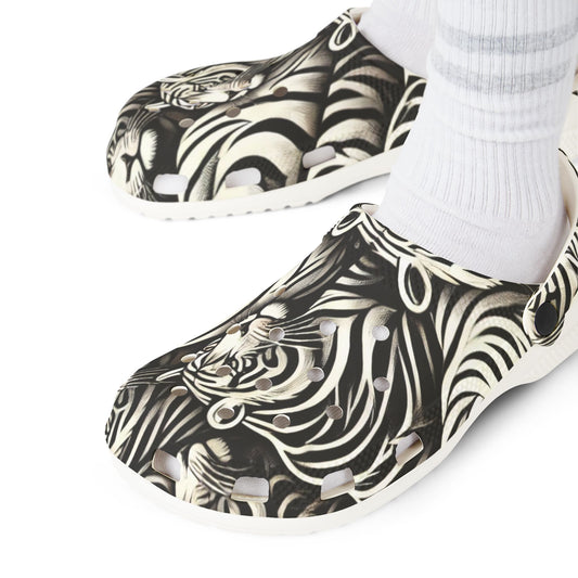 Tiger Print EVA Foam Clogs - Stylish & Comfortable Footwear