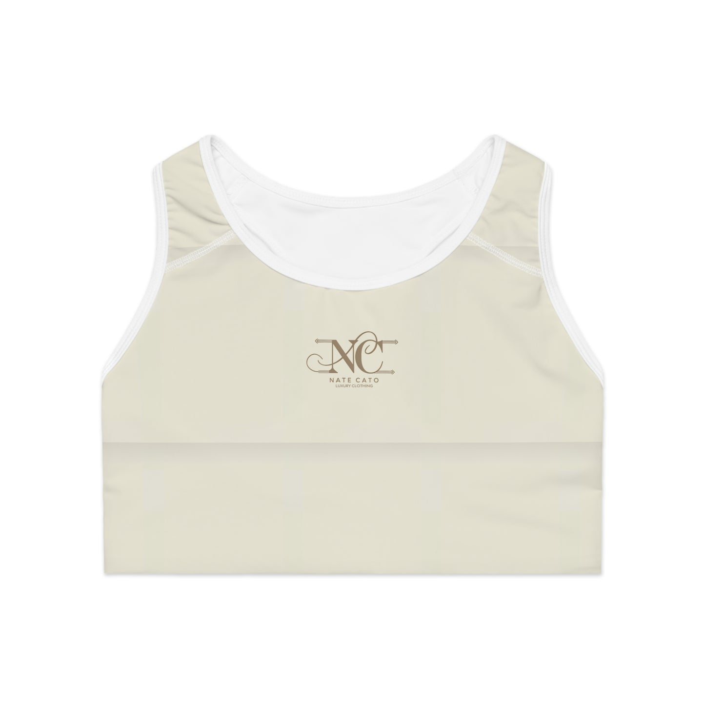 Elegant Beige Sports Bra - Comfortable & Stylish Activewear
