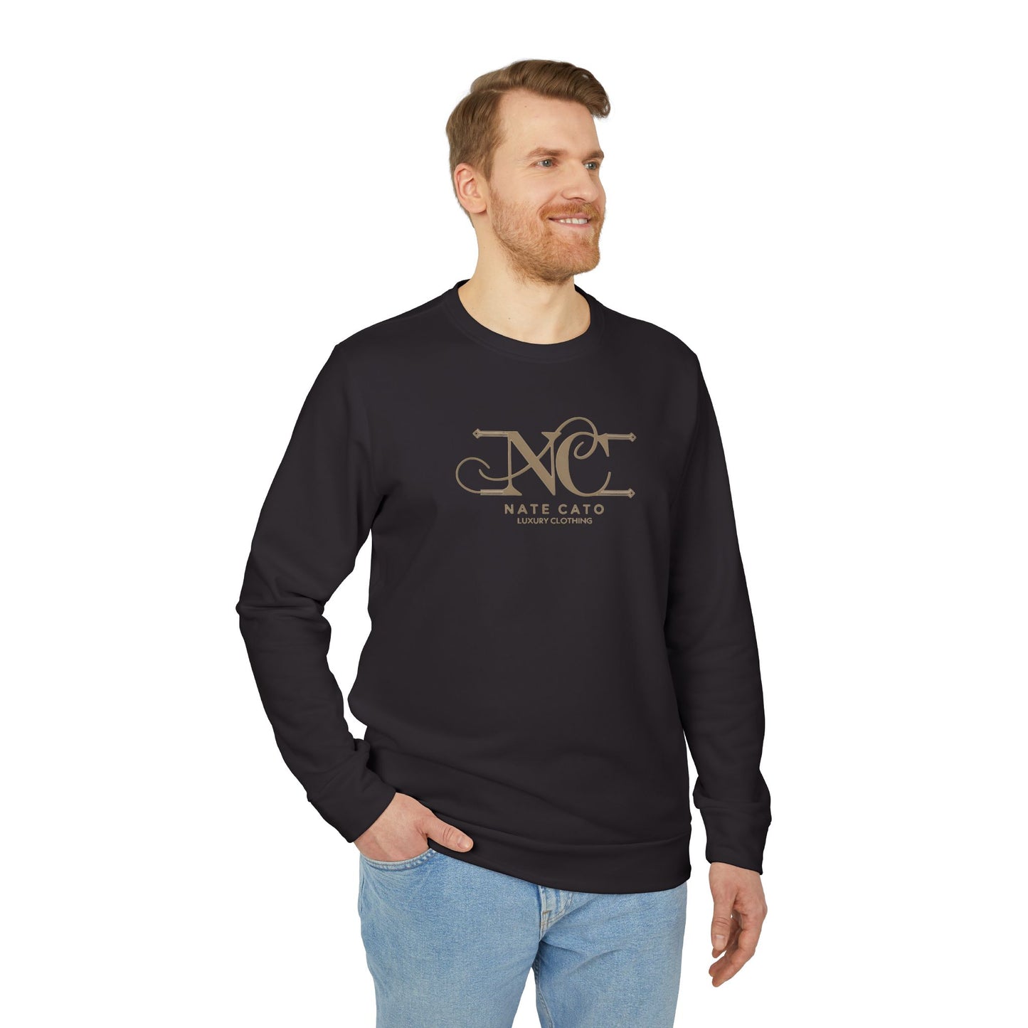 Stylish Unisex Fleece Crewneck Sweatshirt - Nate Cato Luxury Design
