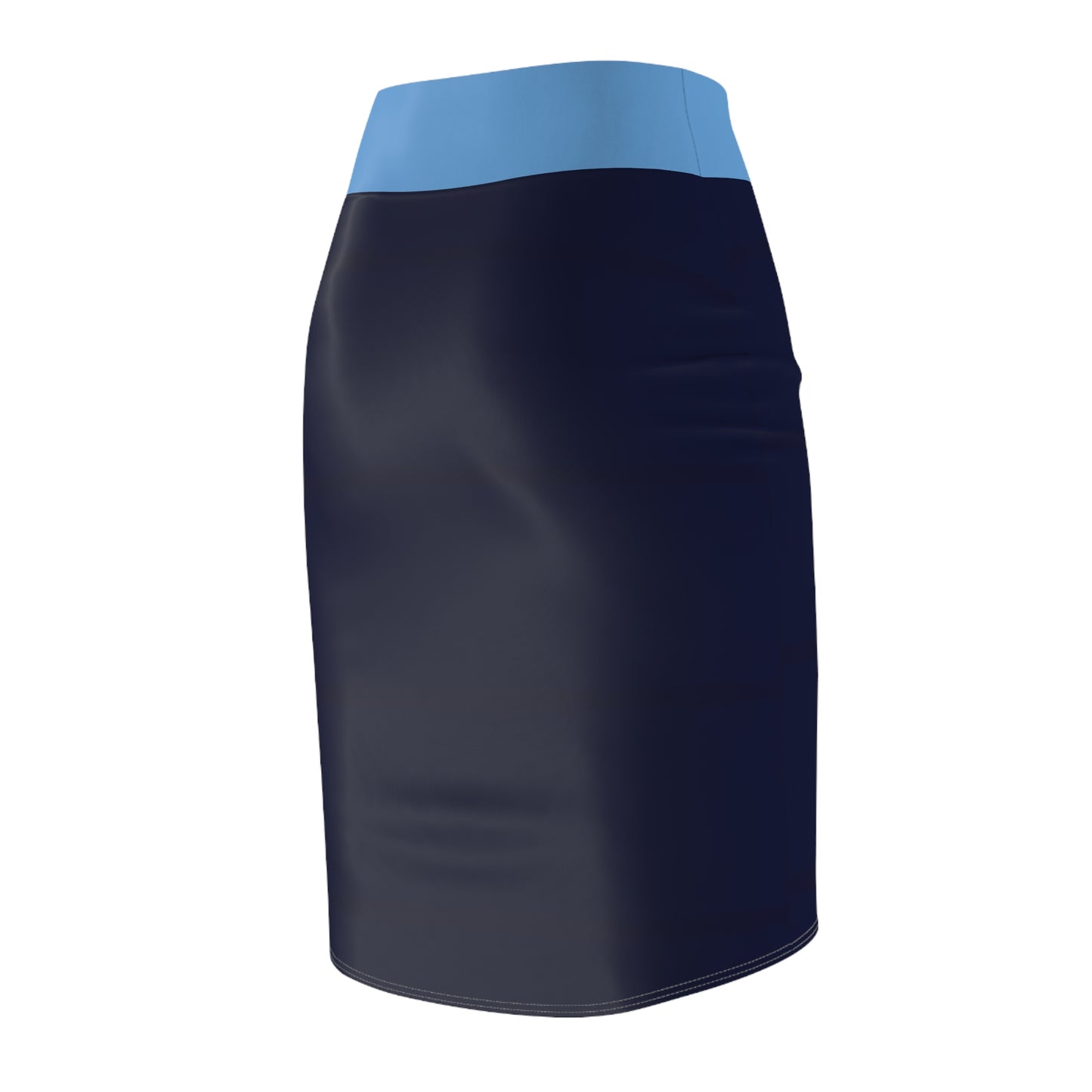 Stylish Women's Pencil Skirt with Blue Accent - Perfect for Office or Casual Wear