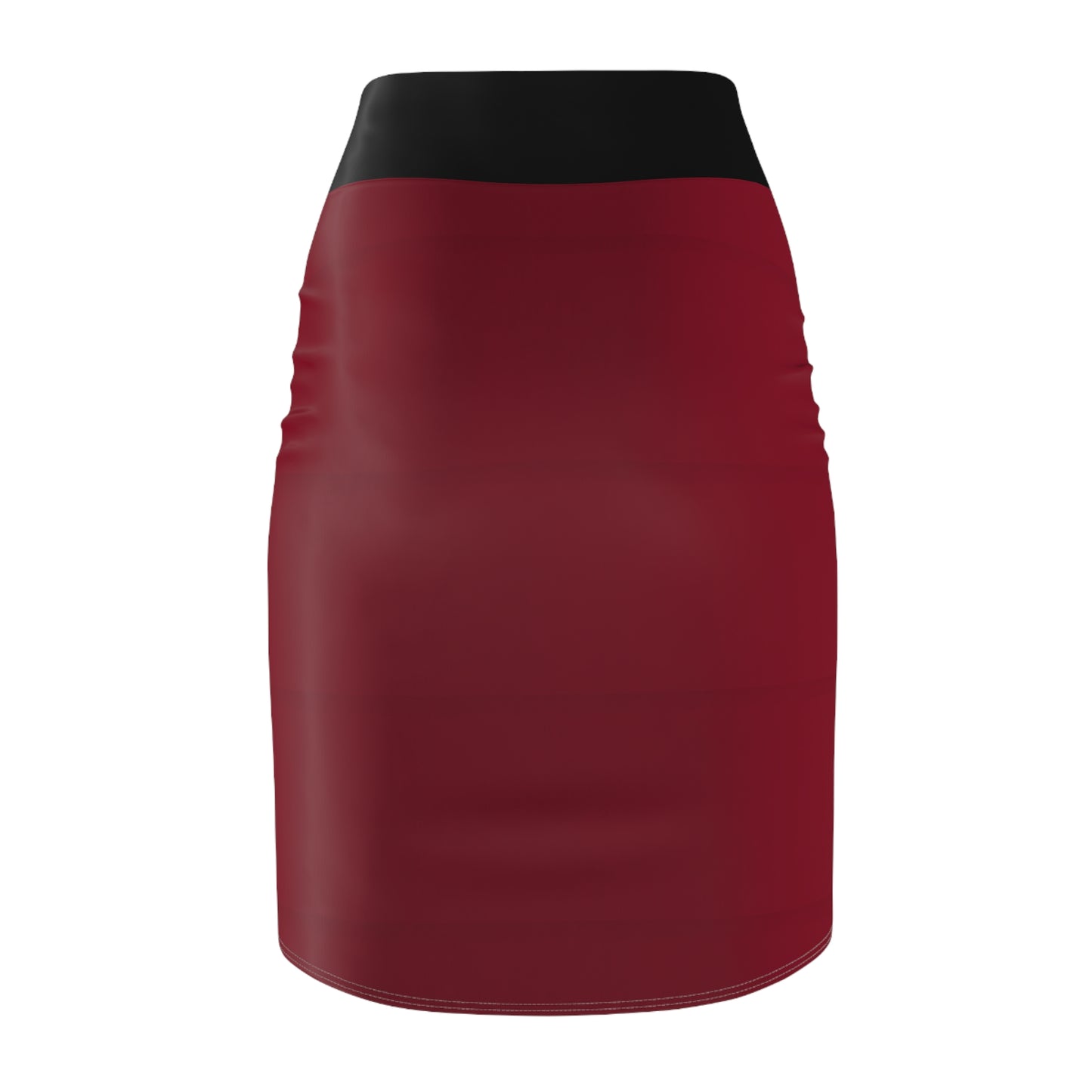 Chic Burgundy Women's Pencil Skirt - Perfect for Work & Events