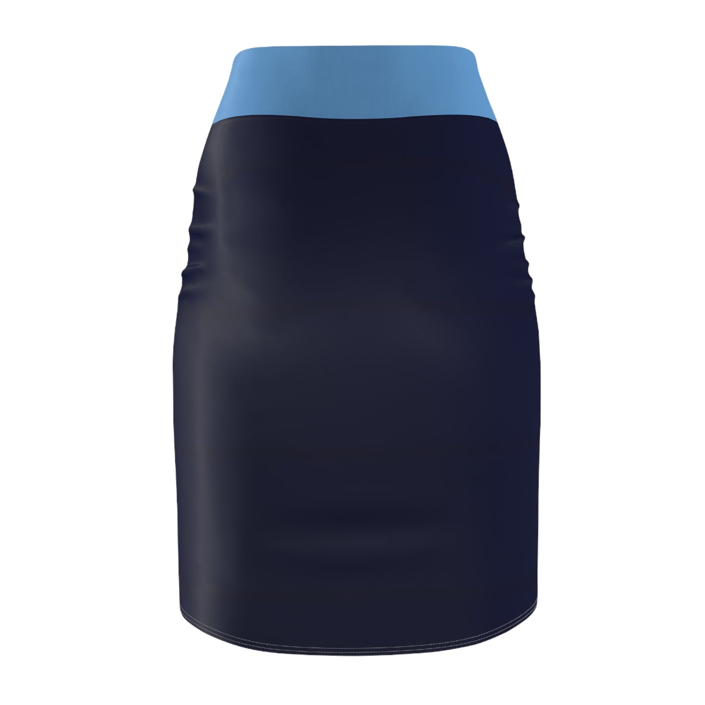 Stylish Women's Pencil Skirt with Blue Accent - Perfect for Office or Casual Wear
