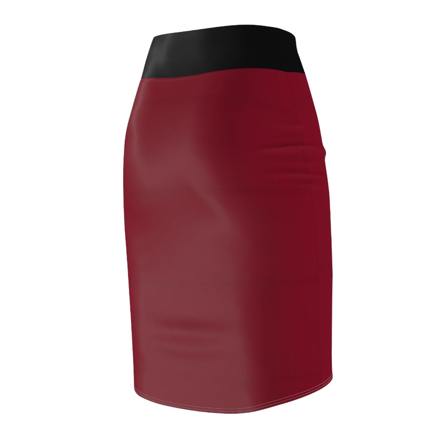 Chic Burgundy Women's Pencil Skirt - Perfect for Work & Events