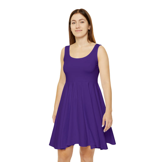 Versatile Women's Purple Skater Dress - Perfect for Casual Outings & Special Occasions