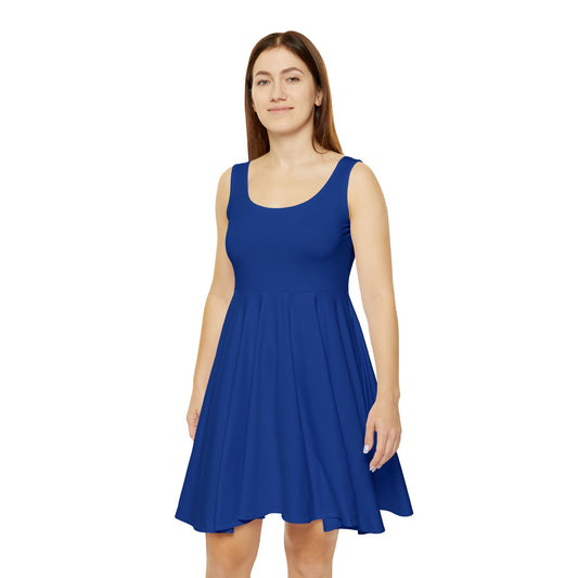 Blue Women's Skater Dress - Perfect for Casual Outings & Parties