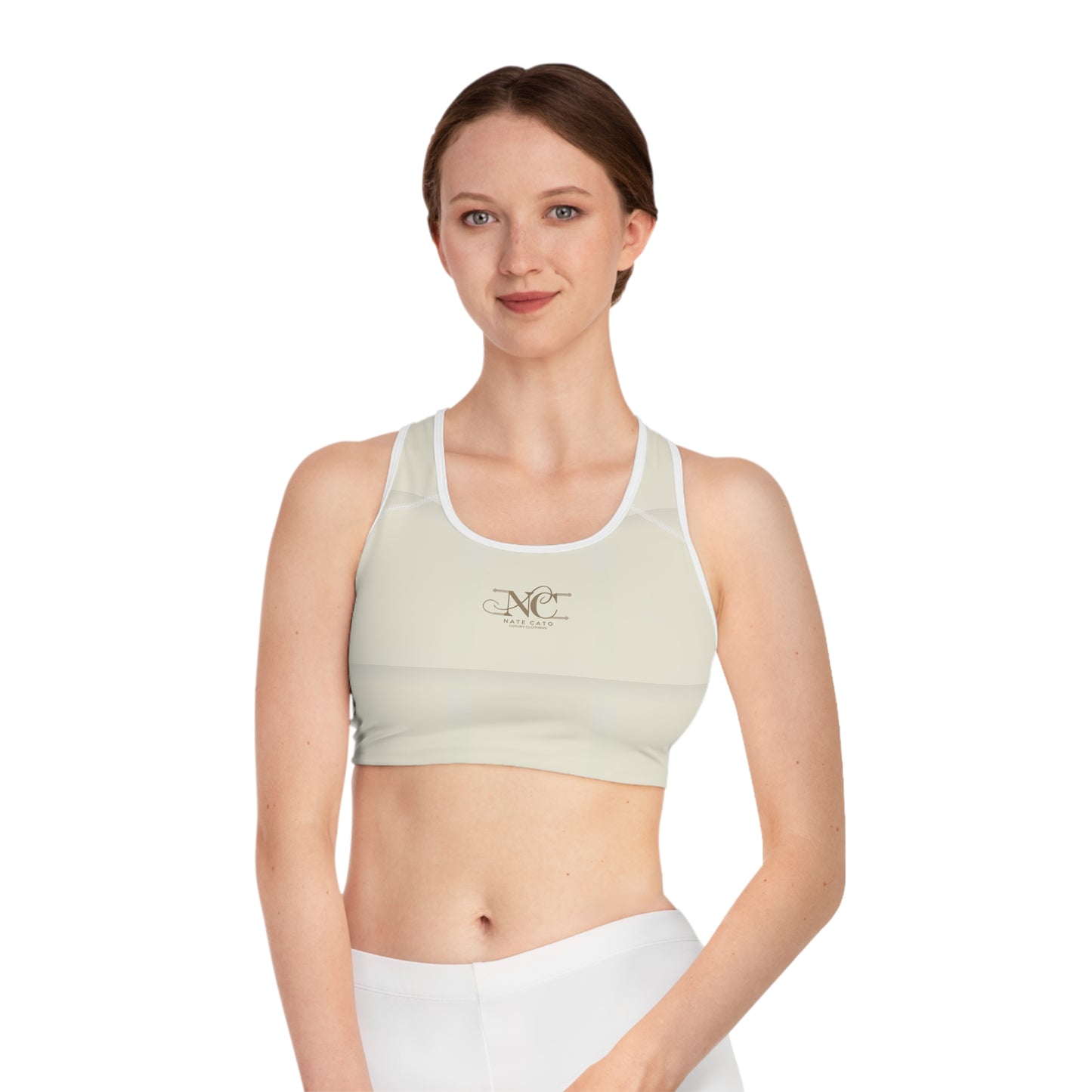 Elegant Beige Sports Bra - Comfortable & Stylish Activewear