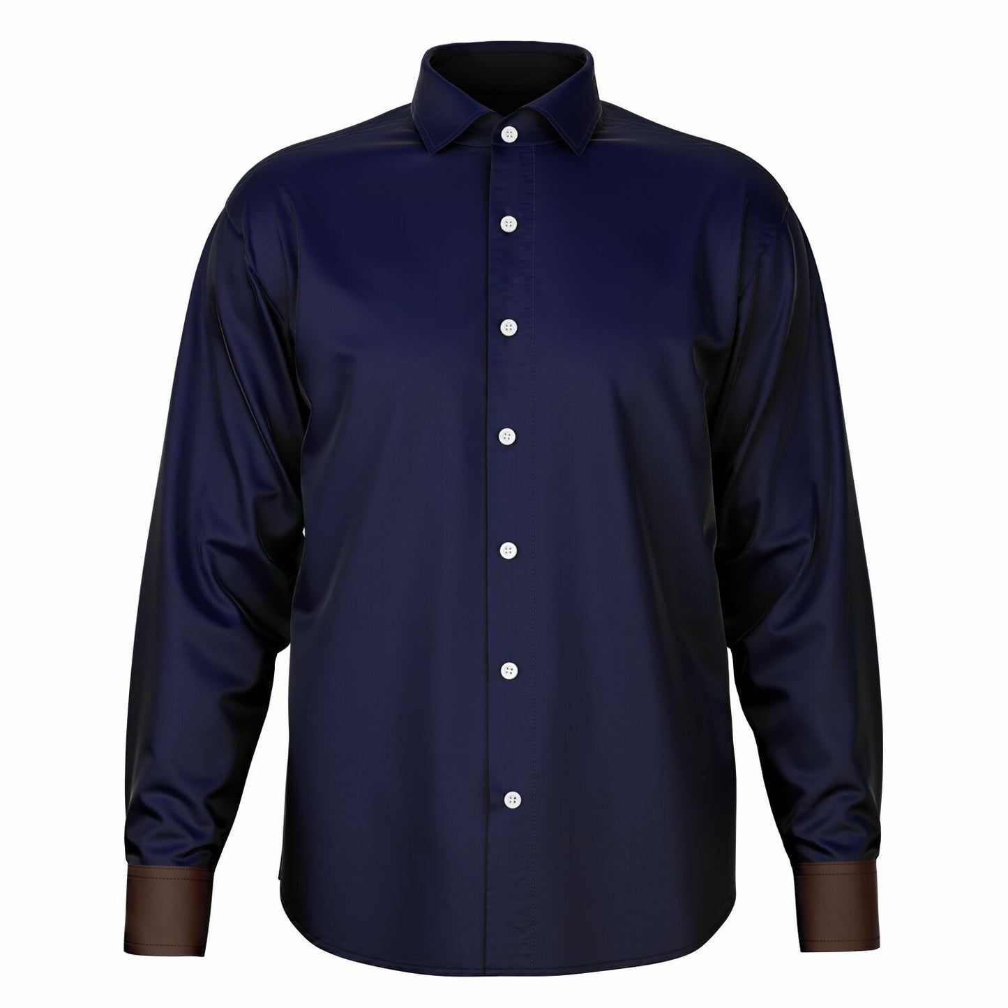 Dark Blue Long Sleeve Button Down Shirt